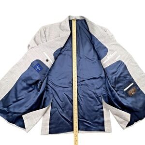 Jack Victor Elite Gray Blazer Sport‎ Coat Vitale Barberis Canonico Super 120's